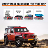 Roof Rack Cross Bars For Jeep Wrangler JK JL Gladiator JT 2007-2025 with Anti-Theft Metal Lock